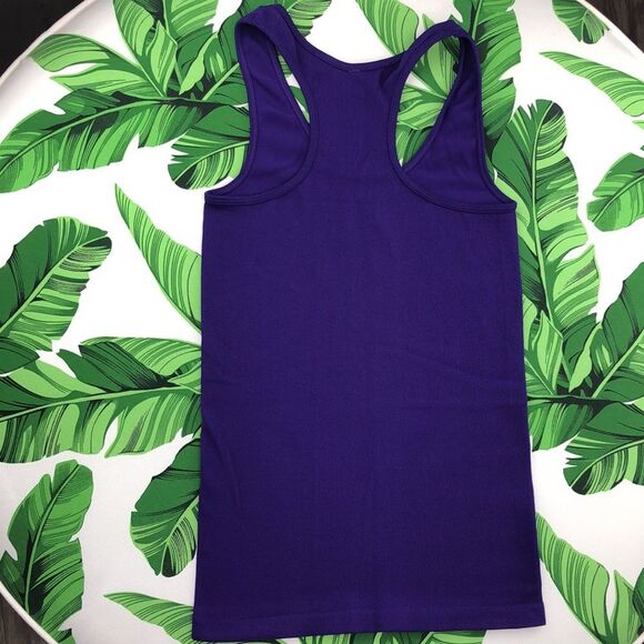 Active Basic Purple Sleeveless Scoop Neck Racerback Tank Top - Picture 7 of 12